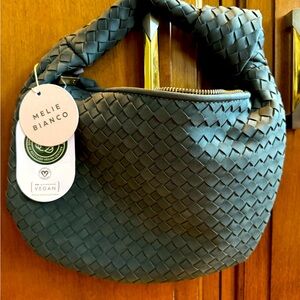 NWOT The Drew Small Vegan Top Handle Bag by Melie Bianco in Indigo